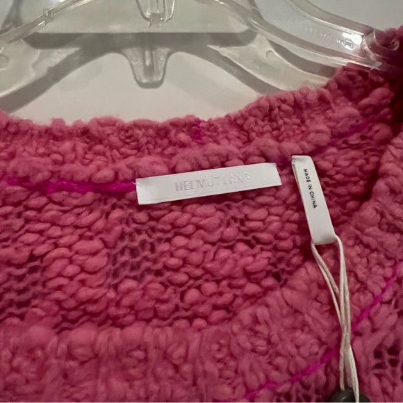 NEW Helmut Lang Pink chunky wool sweater - Picture 5 of 11